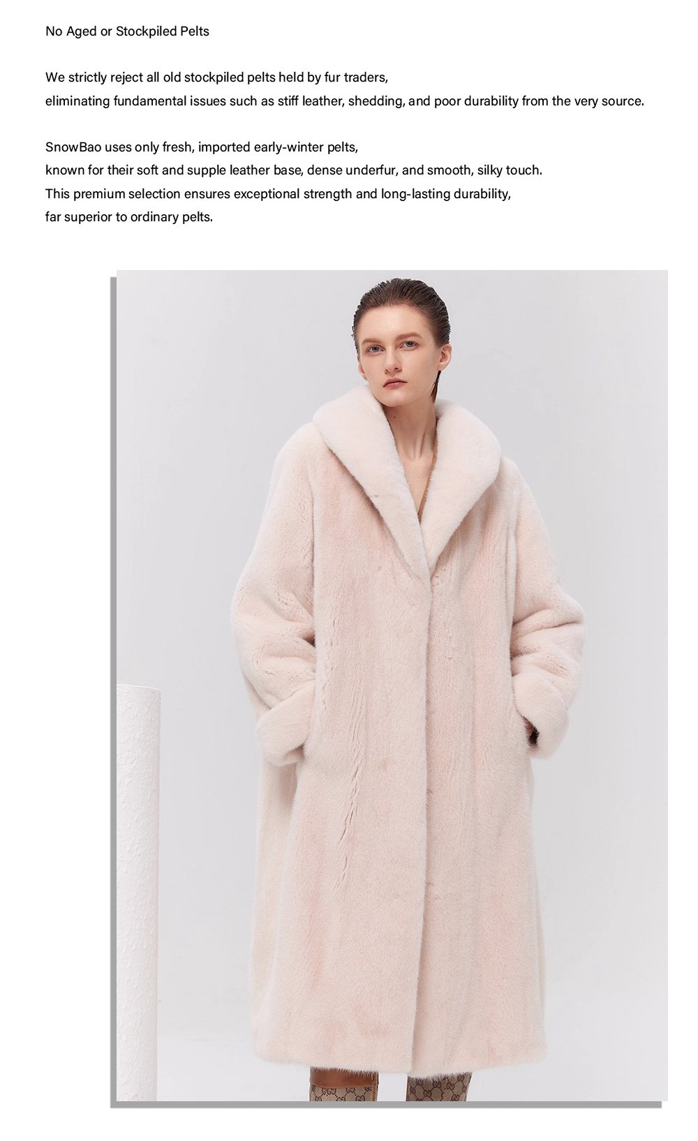 women’s luxury velvet mink fur coat – winter premium collection