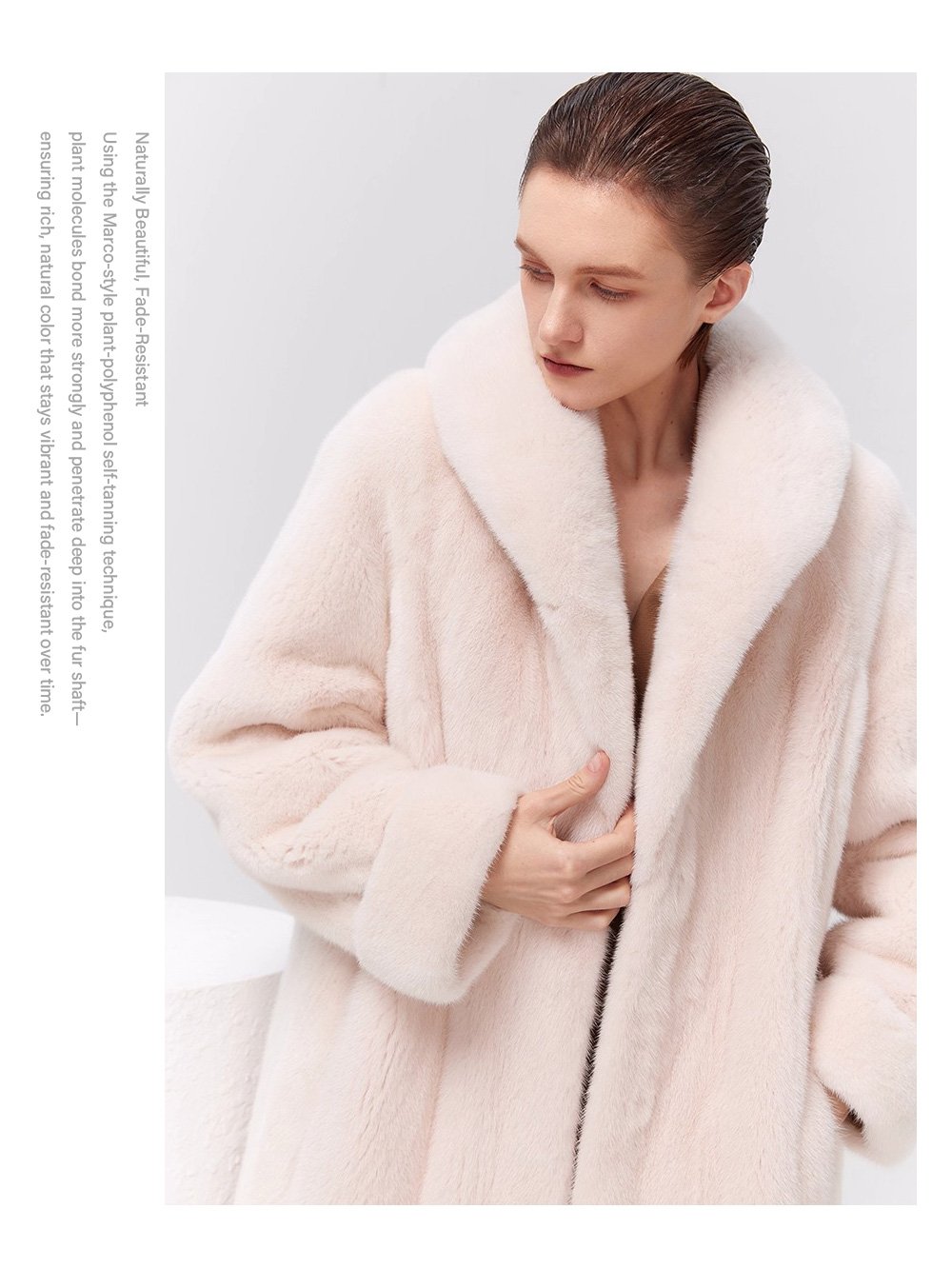 women’s luxury velvet mink fur coat – winter premium collection