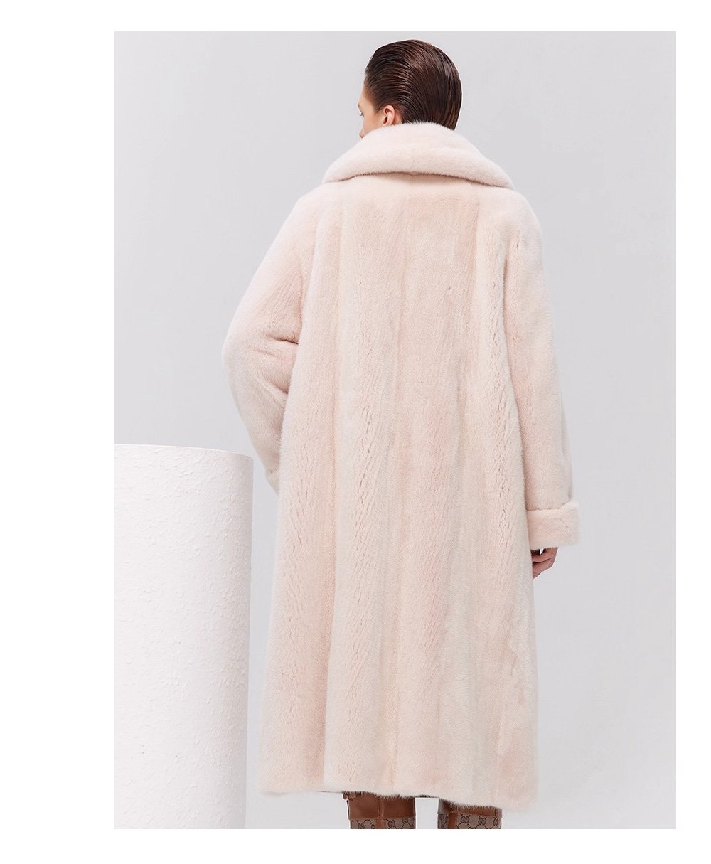 women’s luxury velvet mink fur coat – winter premium collection