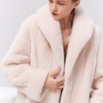 women’s luxury velvet mink fur coat – winter premium collection