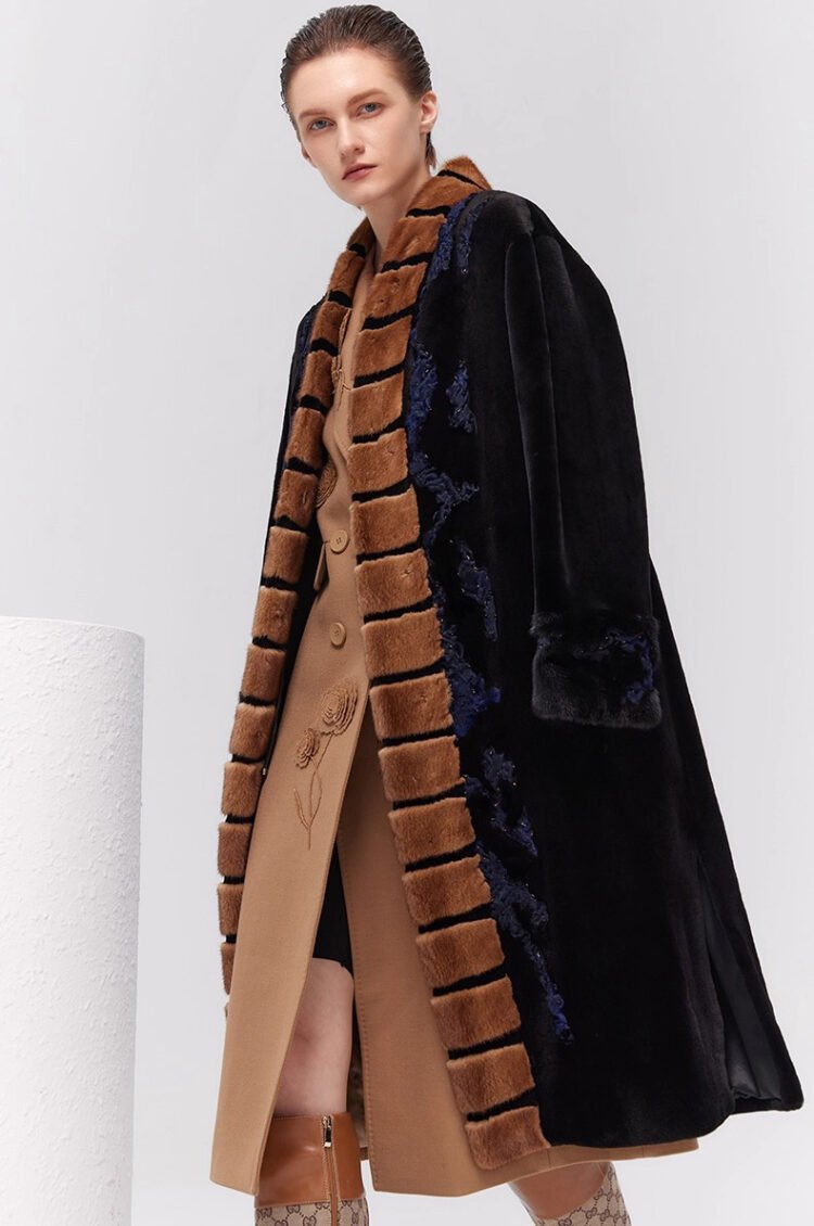 women’s plush velvet mink fur jacket – timeless luxury winterwear