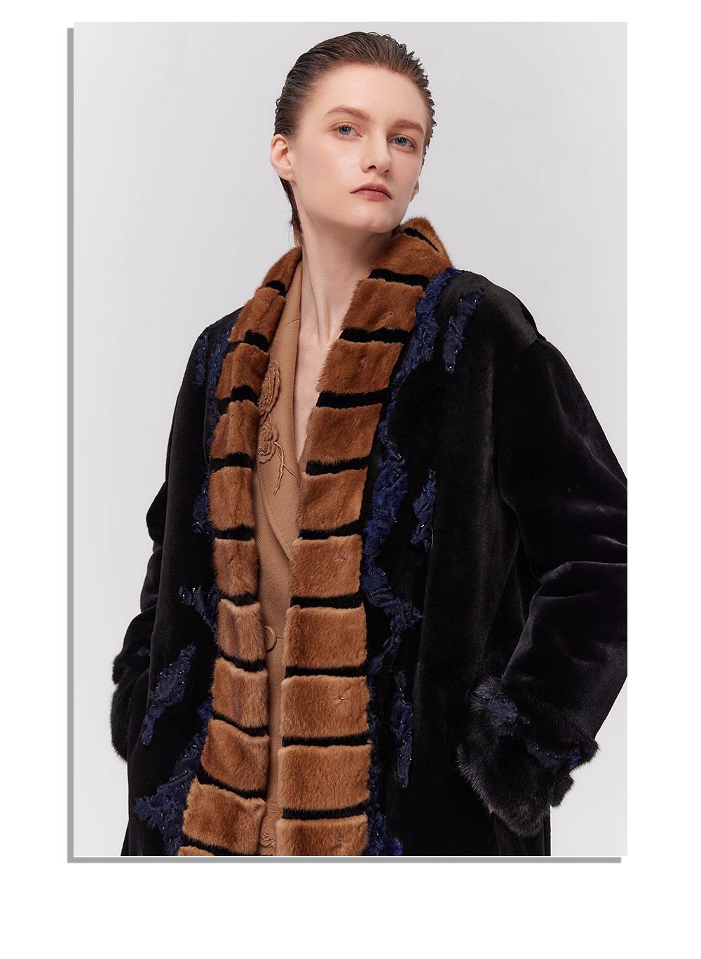 women’s plush velvet mink fur jacket – timeless luxury winterwear