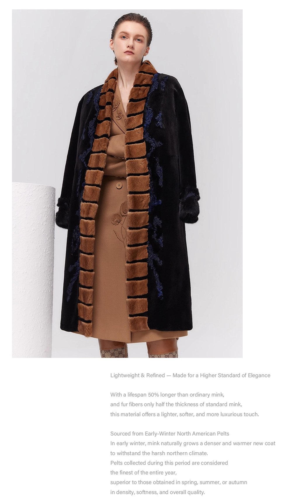 women’s plush velvet mink fur jacket – timeless luxury winterwear