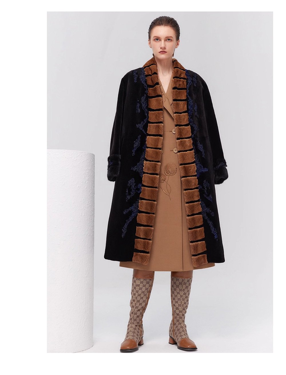 women’s plush velvet mink fur jacket – timeless luxury winterwear