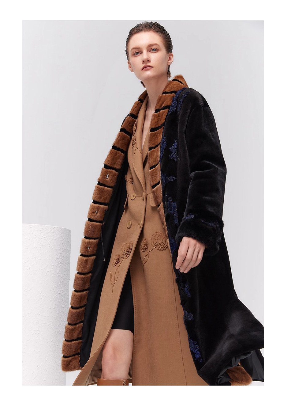 women’s plush velvet mink fur jacket – timeless luxury winterwear