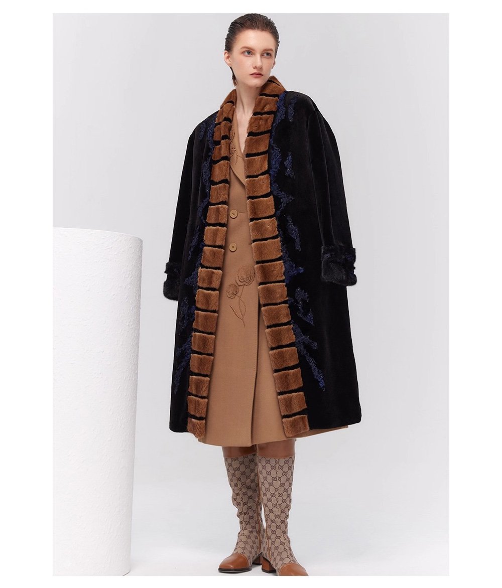 women’s plush velvet mink fur jacket – timeless luxury winterwear