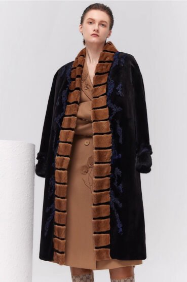 women’s plush velvet mink fur jacket – timeless luxury winterwear