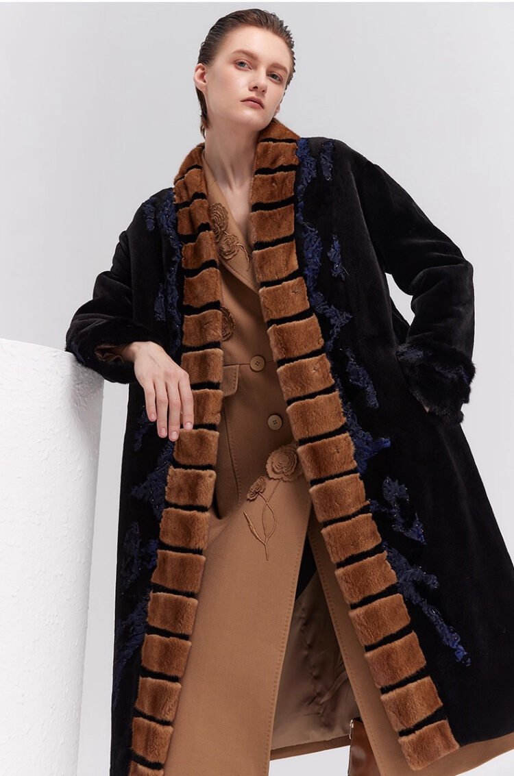 women’s plush velvet mink fur jacket – timeless luxury winterwear