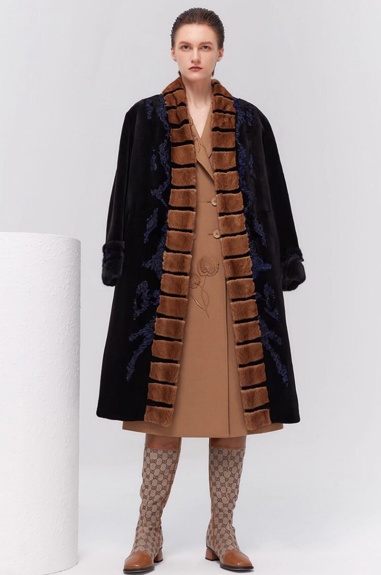 women’s plush velvet mink fur jacket – timeless luxury winterwear