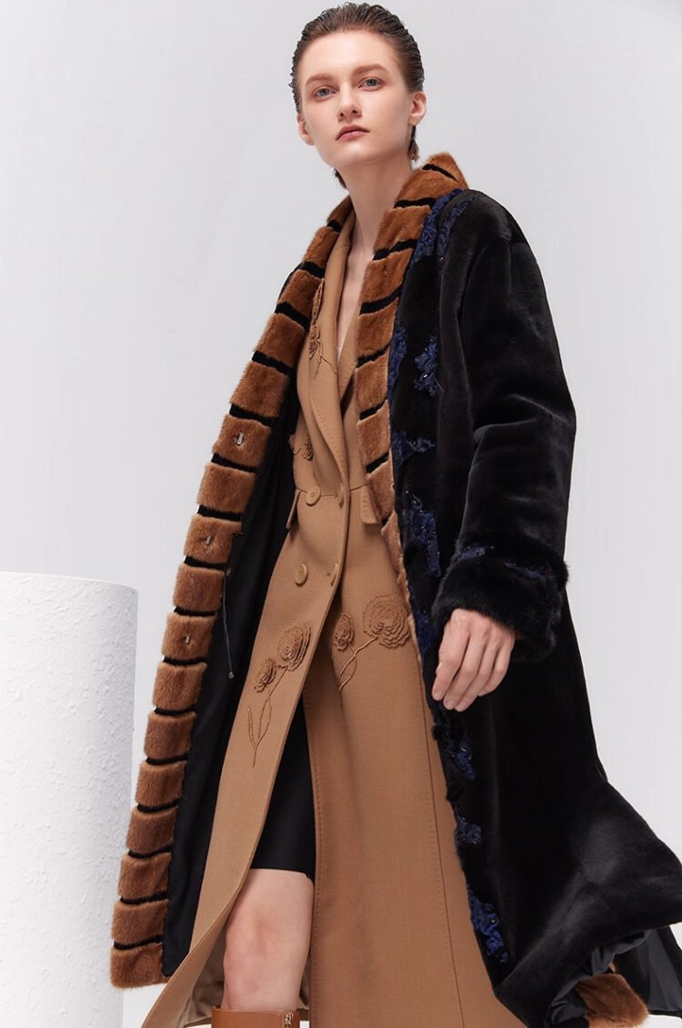 women’s plush velvet mink fur jacket – timeless luxury winterwear