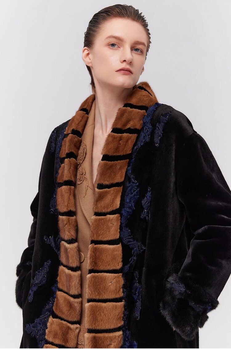 women’s plush velvet mink fur jacket – timeless luxury winterwear