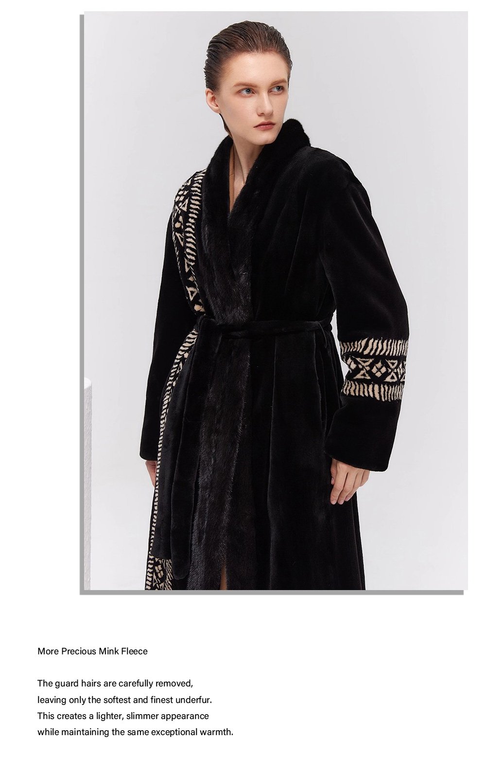 women’s luxury velvet mink fur coat – winter premium collection