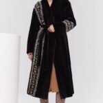 women’s luxury velvet mink fur coat – winter premium collection