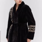 women’s luxury velvet mink fur coat – winter premium collection