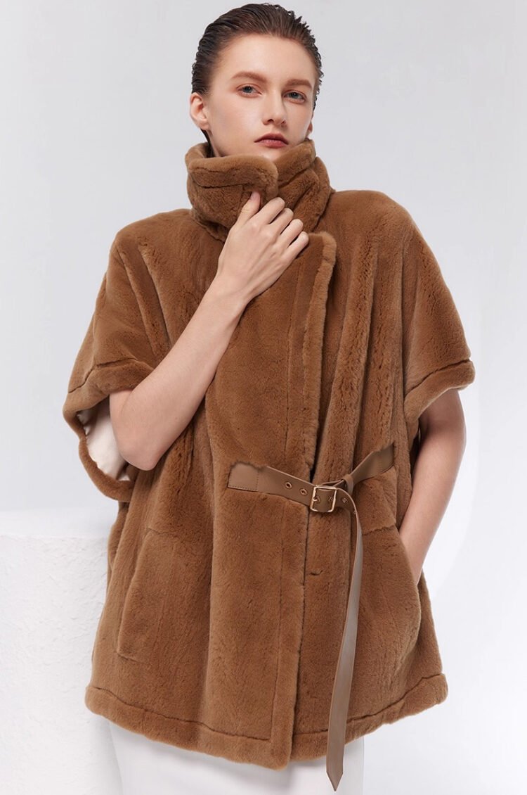 women’s luxury mink fleece coat – original designer winter collection