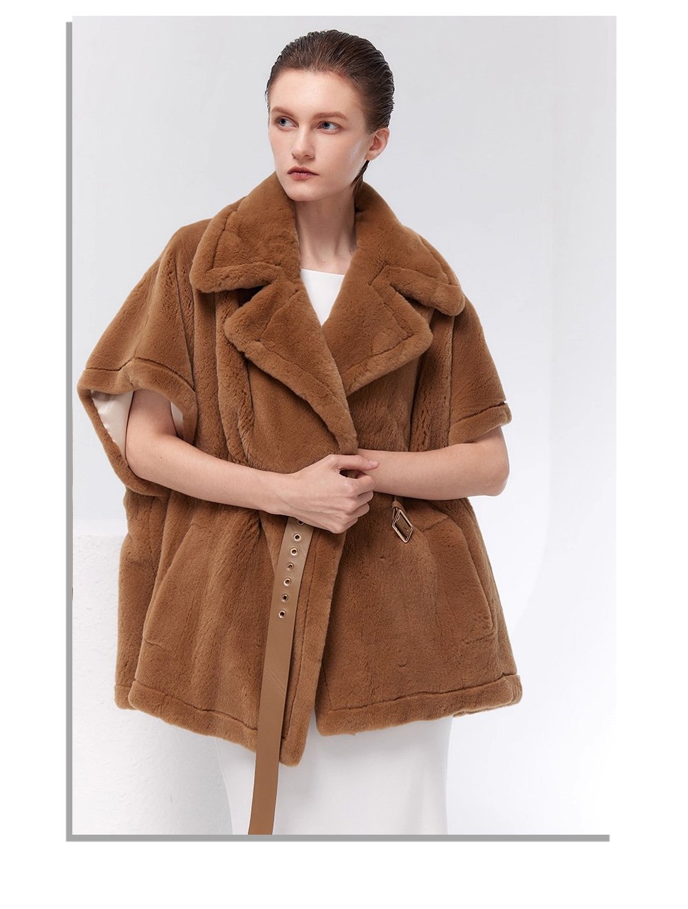 women’s luxury mink fleece coat – original designer winter collection