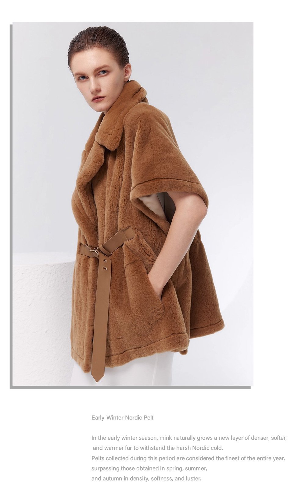 women’s luxury mink fleece coat – original designer winter collection