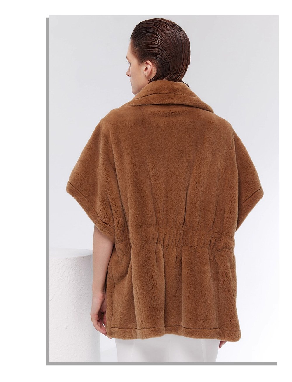 women’s luxury mink fleece coat – original designer winter collection