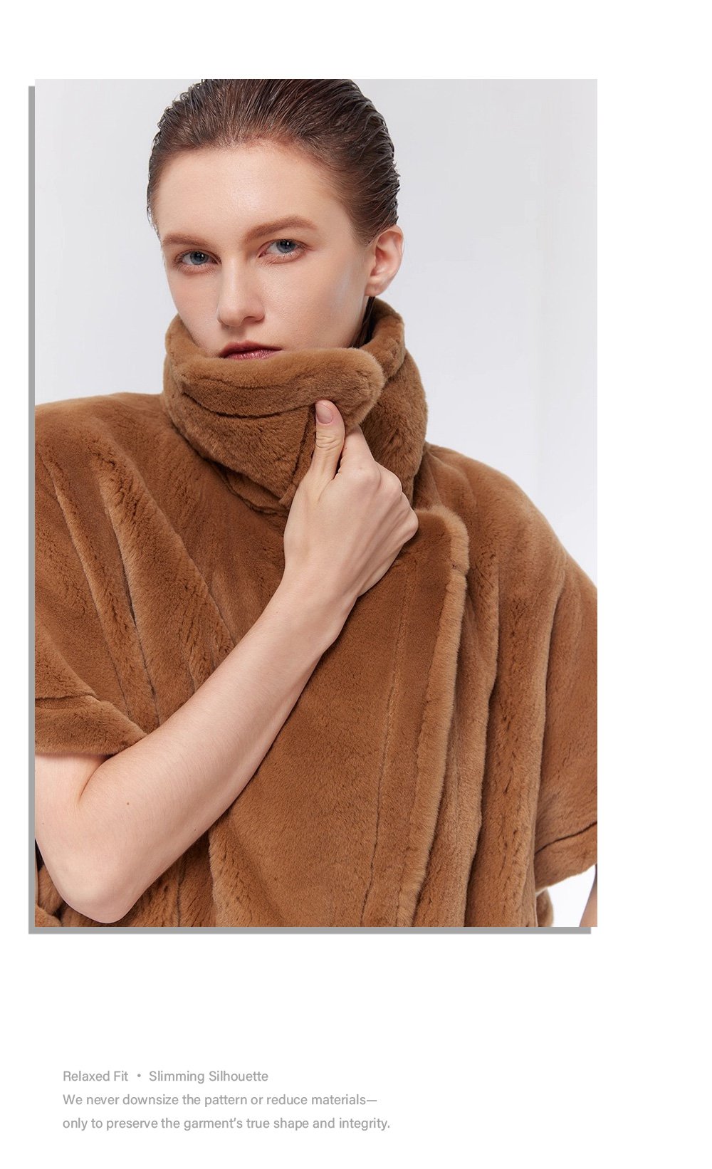 women’s luxury mink fleece coat – original designer winter collection