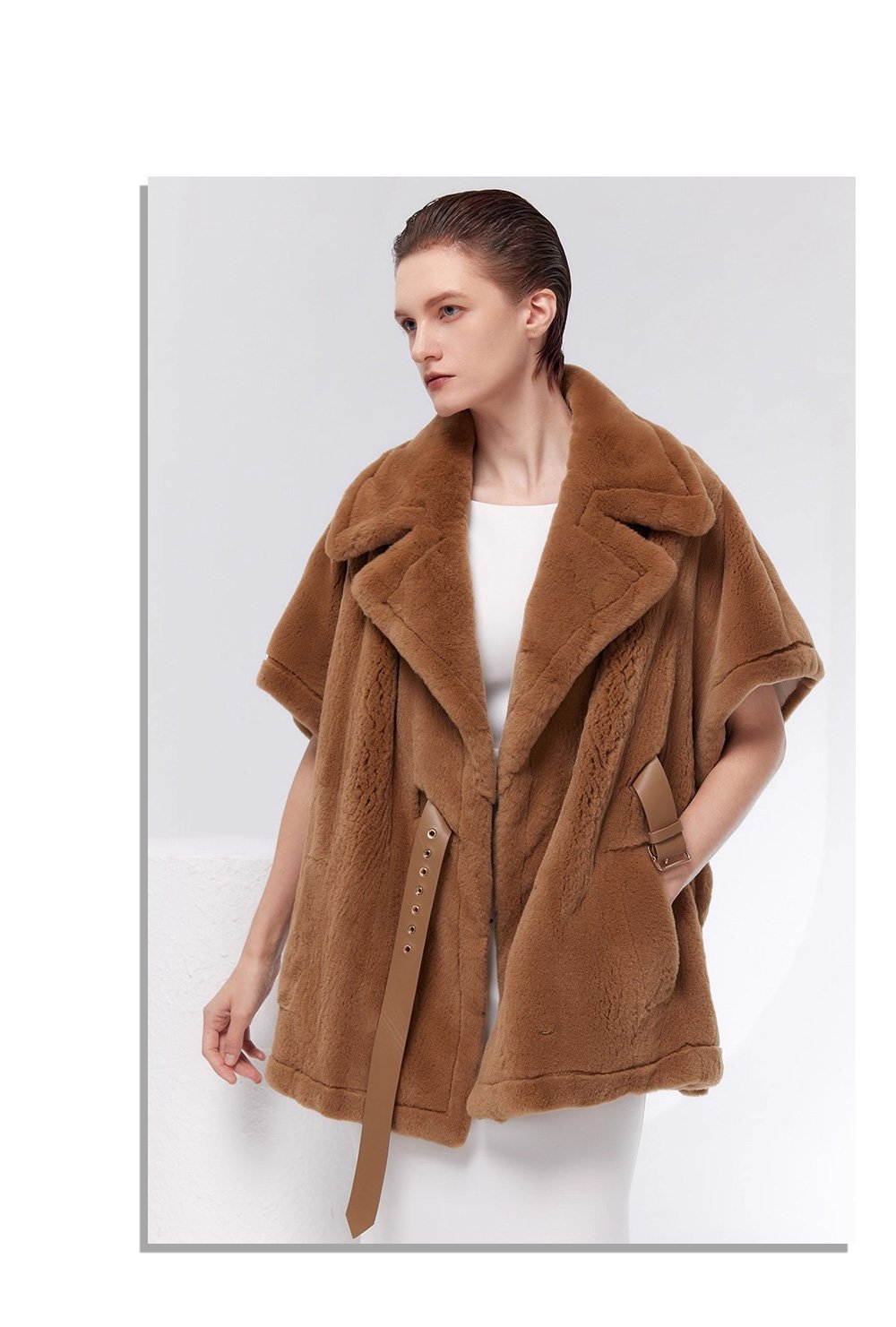 women’s luxury mink fleece coat – original designer winter collection