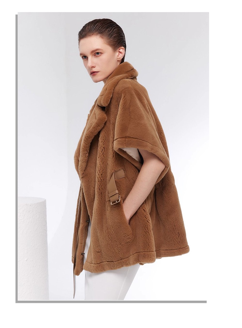 women’s luxury mink fleece coat – original designer winter collection
