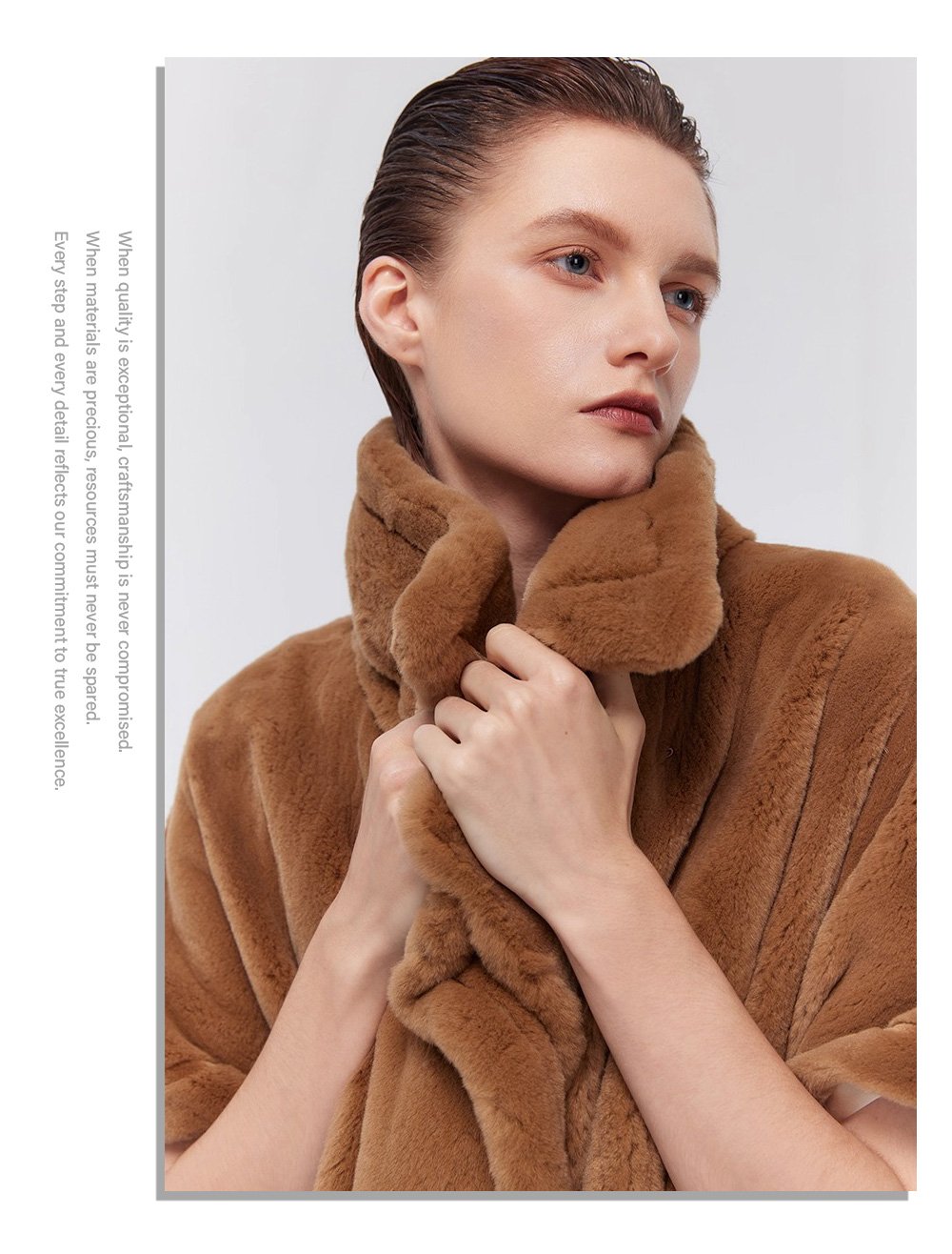 women’s luxury mink fleece coat – original designer winter collection