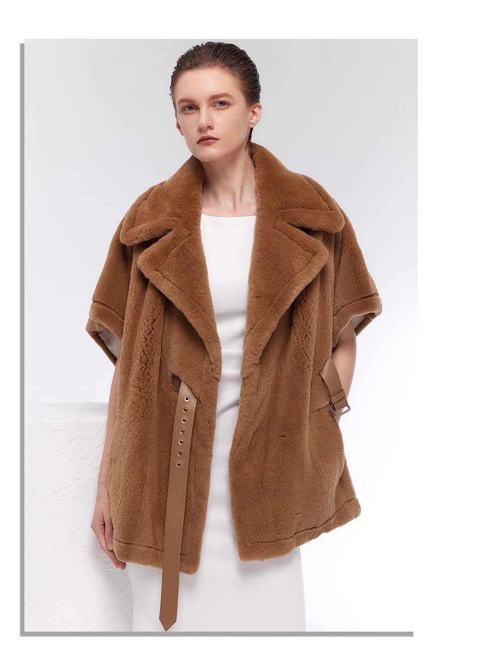 women’s luxury mink fleece coat – original designer winter collection
