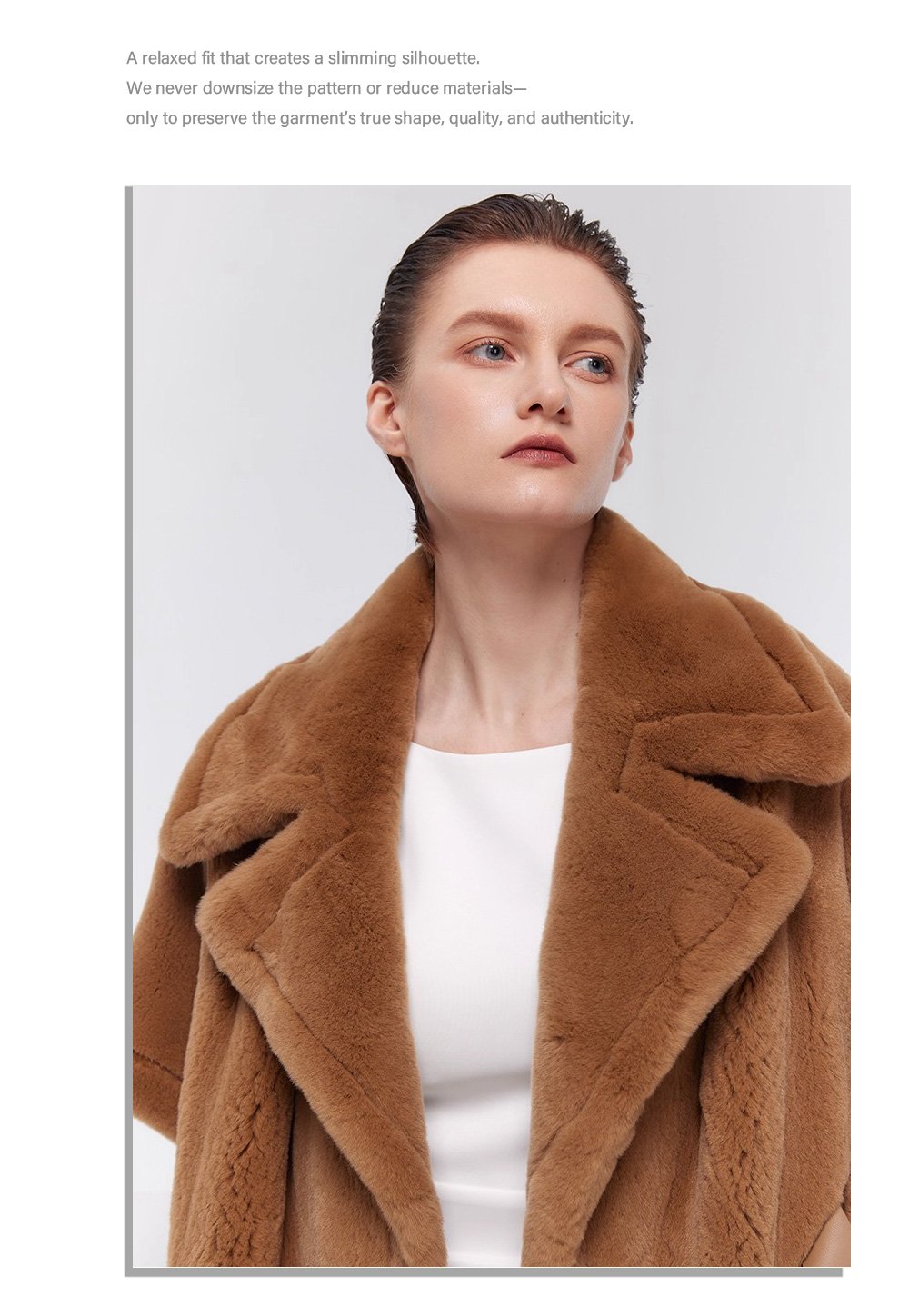 women’s luxury mink fleece coat – original designer winter collection