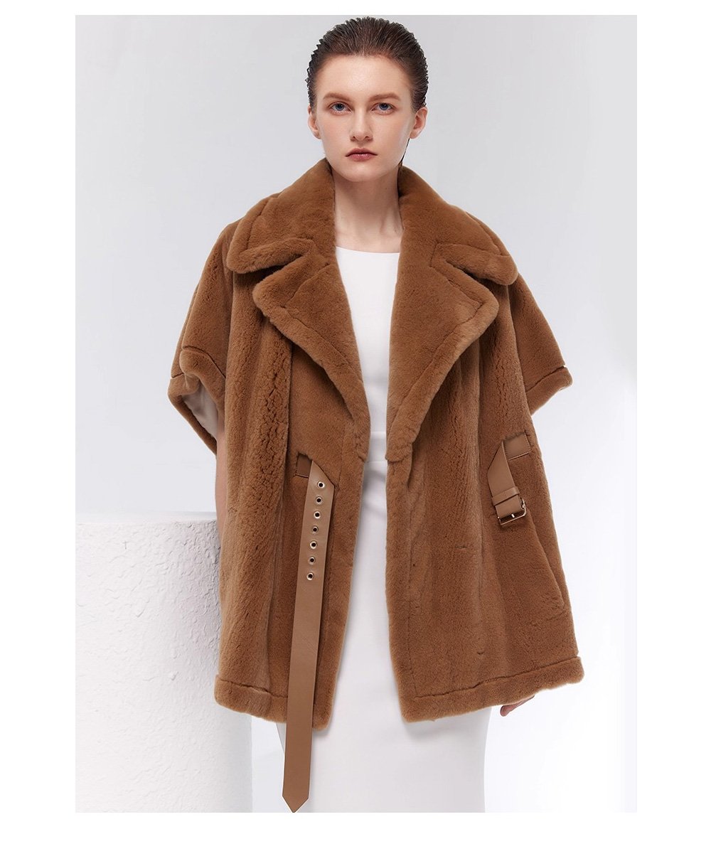 women’s luxury mink fleece coat – original designer winter collection