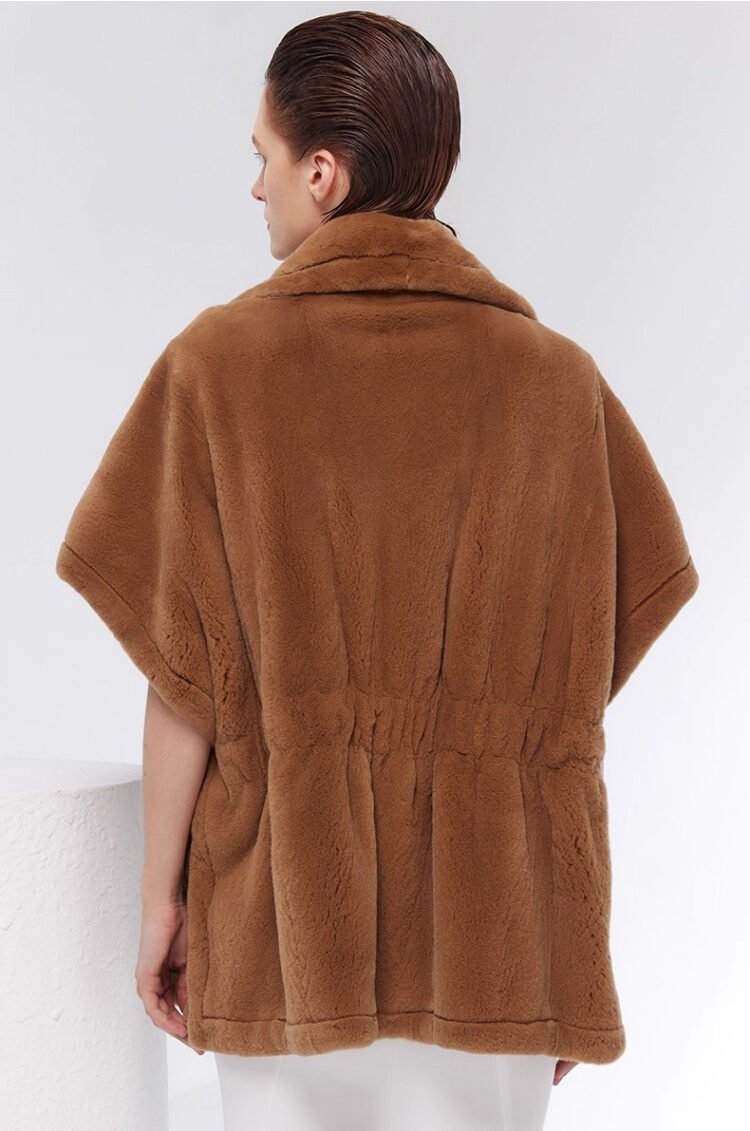 women’s luxury mink fleece coat – original designer winter collection