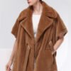 women’s luxury mink fleece coat – original designer winter collection