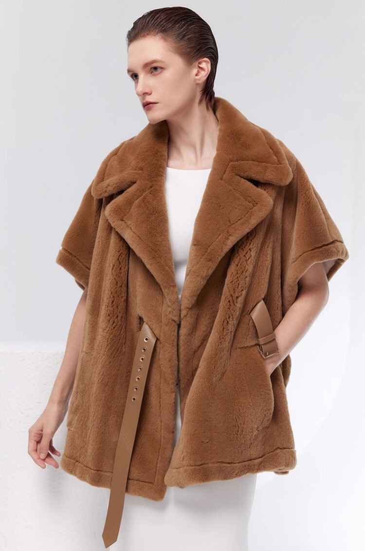women’s luxury mink fleece coat – original designer winter collection