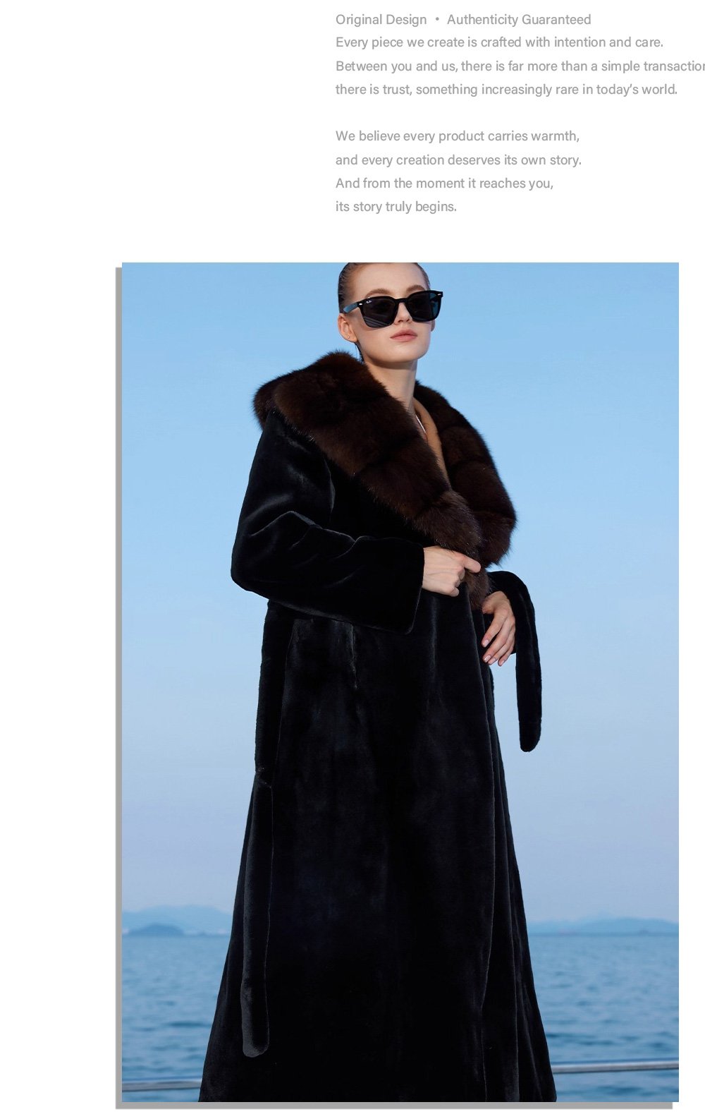 women’s full pelt mink fur coat – purple mink collar, fashionable & youthful, winter new collection
