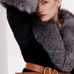 women’s luxury full pelt mink fur coat – imported mink with fox fur collar, new fashion collection