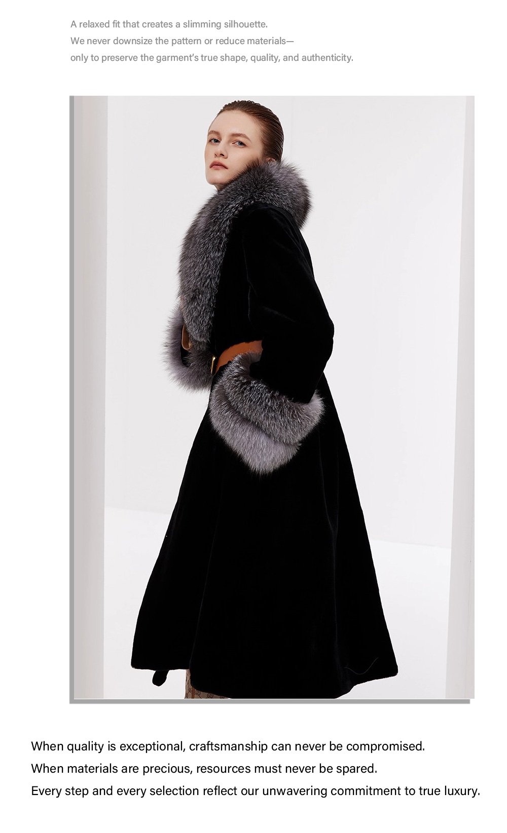 women’s luxury full pelt mink fur coat – imported mink with fox fur collar, new fashion collection