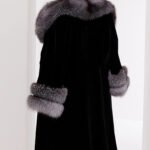 women’s luxury full pelt mink fur coat – imported mink with fox fur collar, new fashion collection