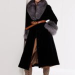 women’s luxury full pelt mink fur coat – imported mink with fox fur collar, new fashion collection