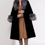 women’s luxury full pelt mink fur coat – imported mink with fox fur collar, new fashion collection