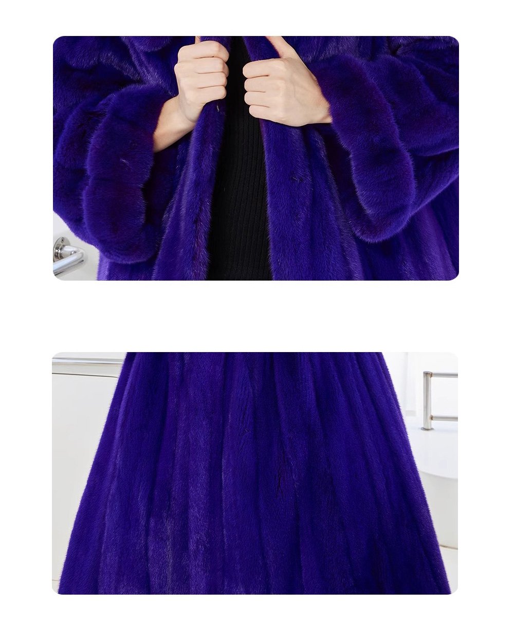 original purple enchantment | 2025 new premium velvet mink fur coat for women