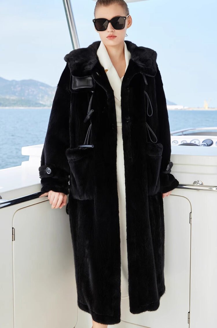 women's full skin imported mink fur coat – vintage winter collection
