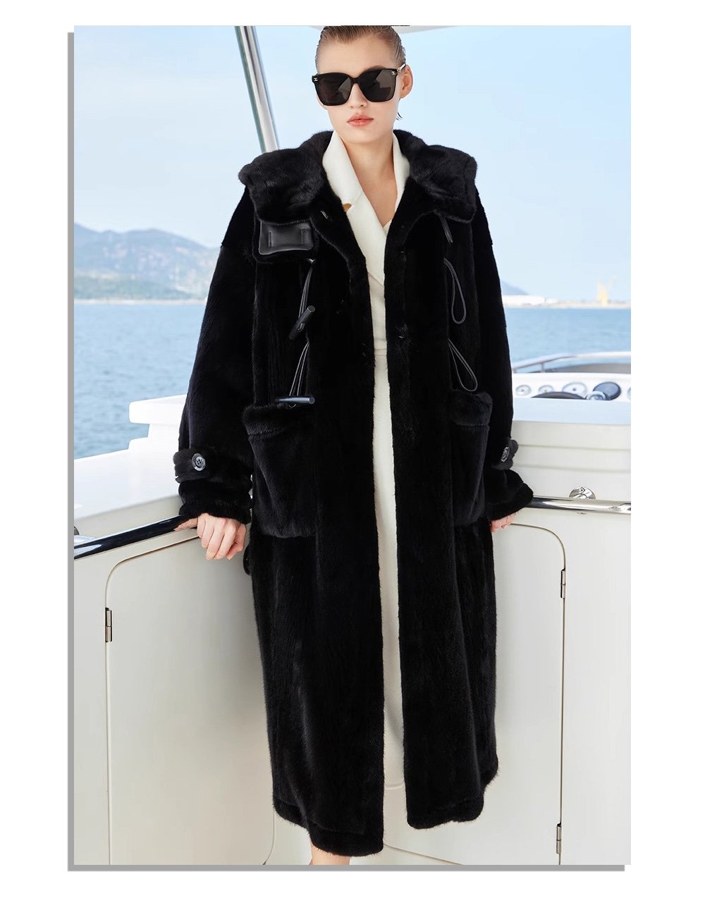 women's full skin imported mink fur coat – vintage winter collection