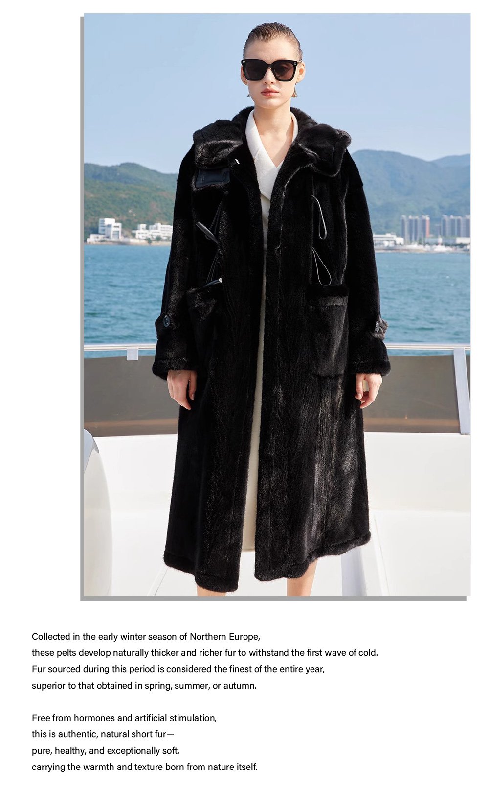 women's full skin imported mink fur coat – vintage winter collection