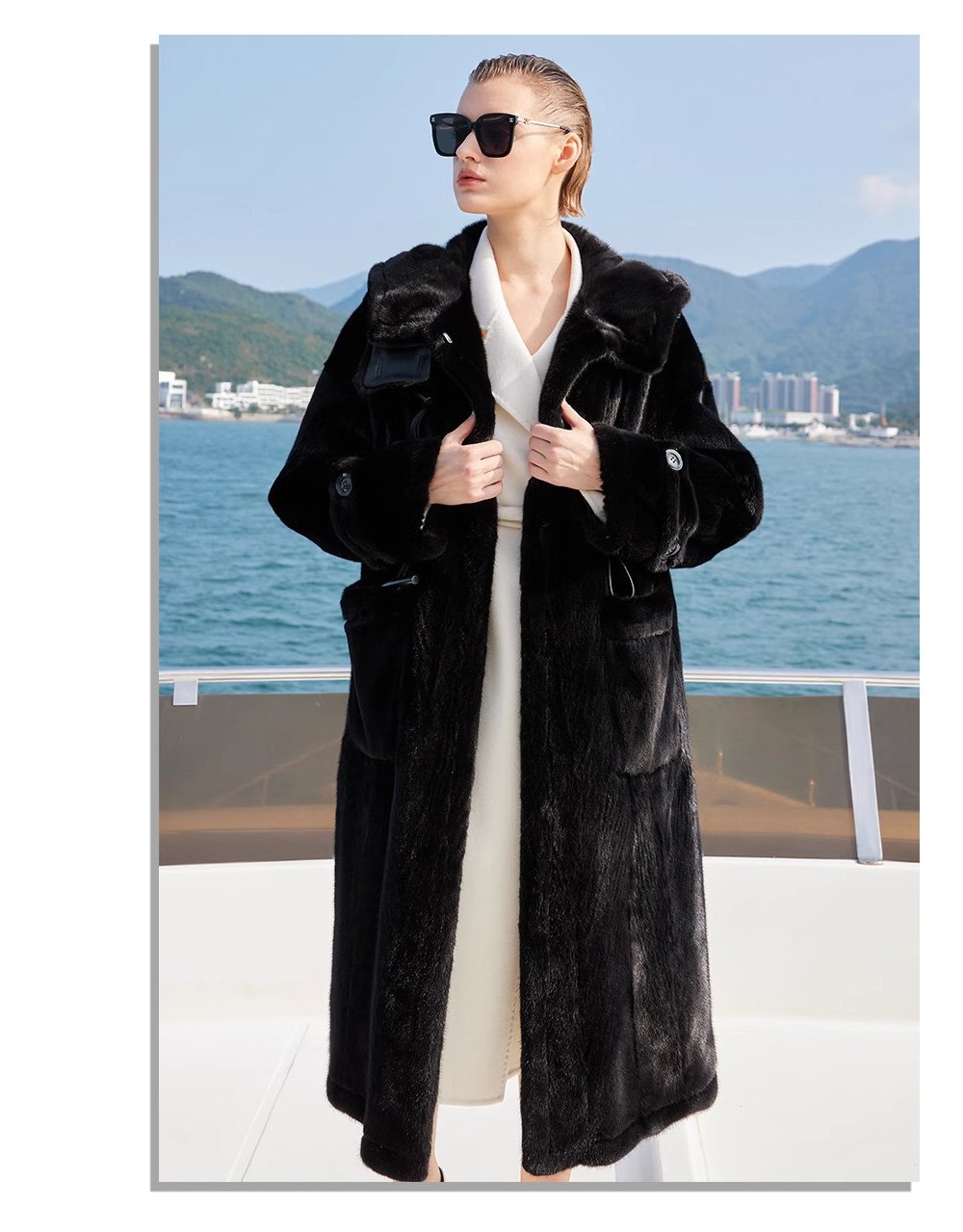 women's full skin imported mink fur coat – vintage winter collection
