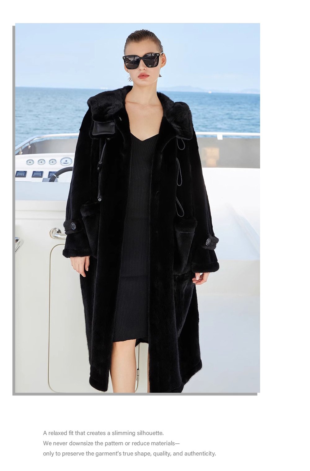 women's full skin imported mink fur coat – vintage winter collection