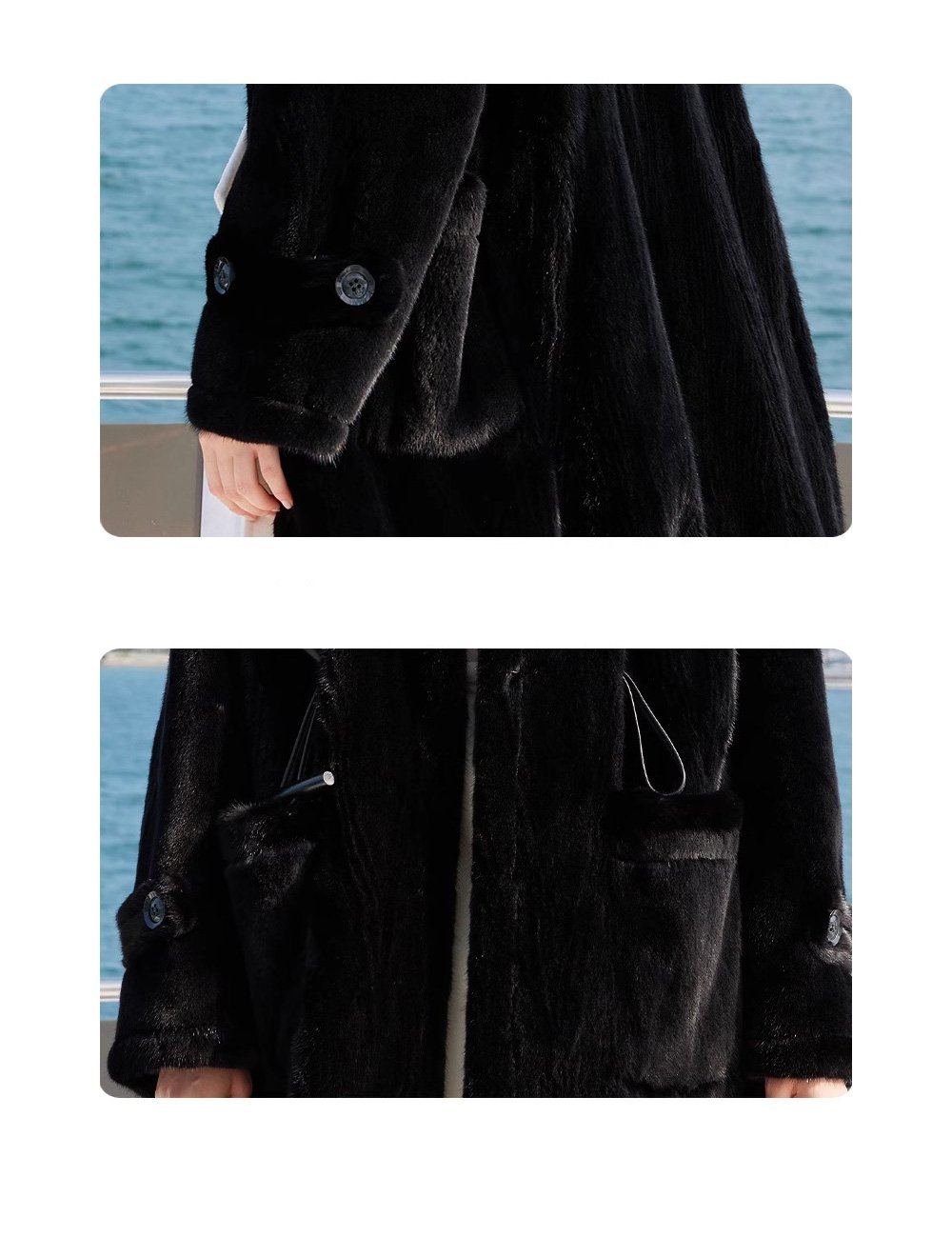 women's full skin imported mink fur coat – vintage winter collection