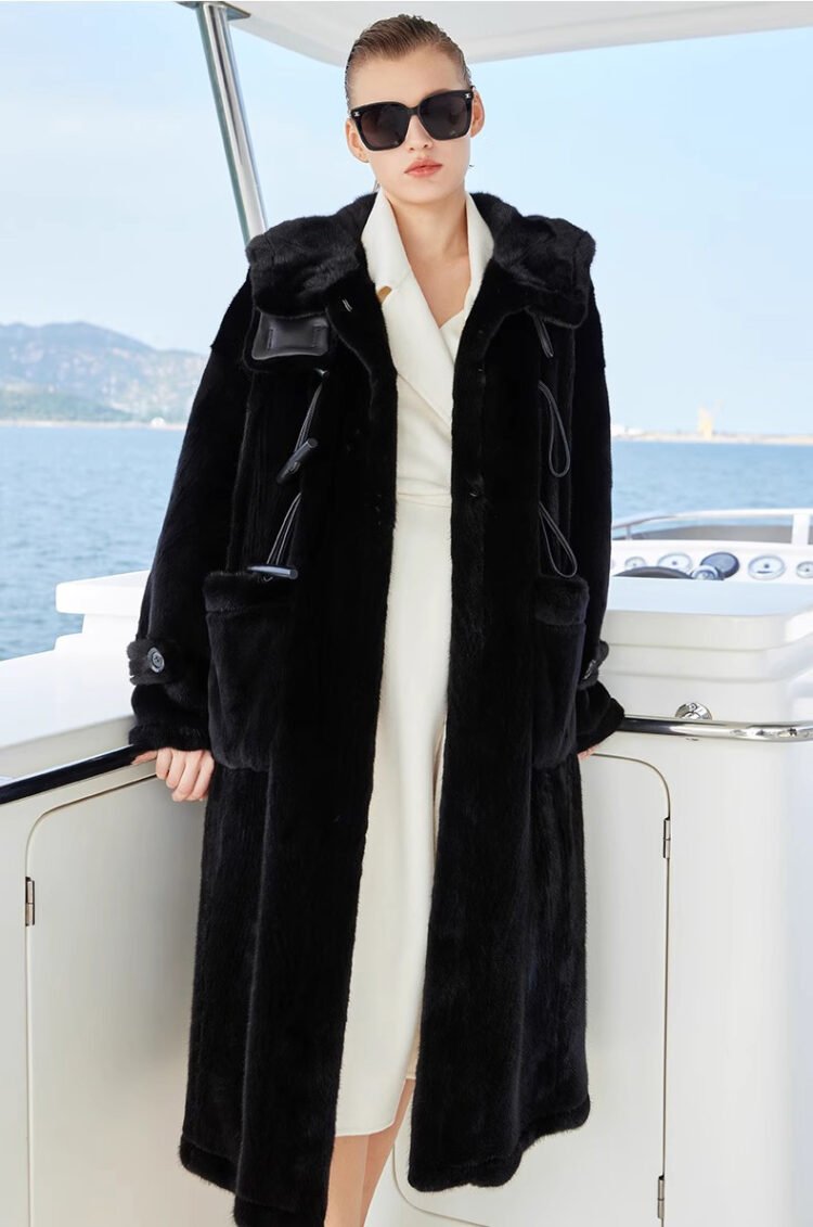 women's full skin imported mink fur coat – vintage winter collection