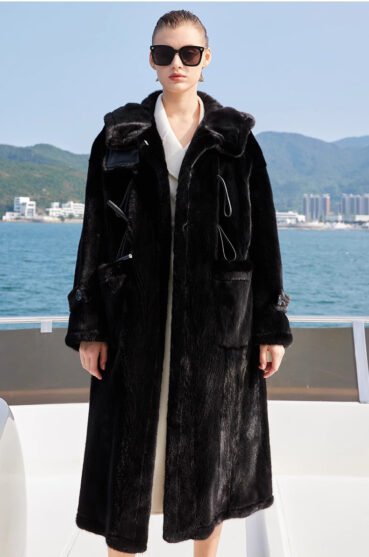 women's full skin imported mink fur coat – vintage winter collection