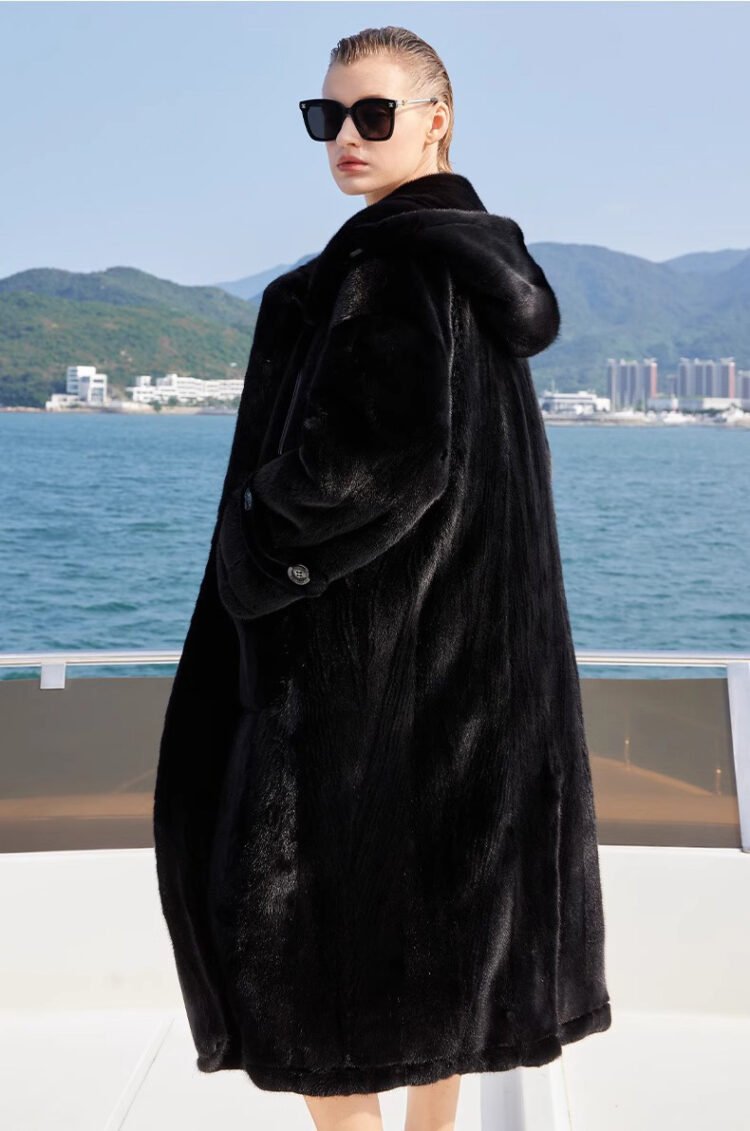 women's full skin imported mink fur coat – vintage winter collection