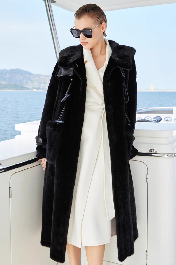 women's full skin imported mink fur coat – vintage winter collection