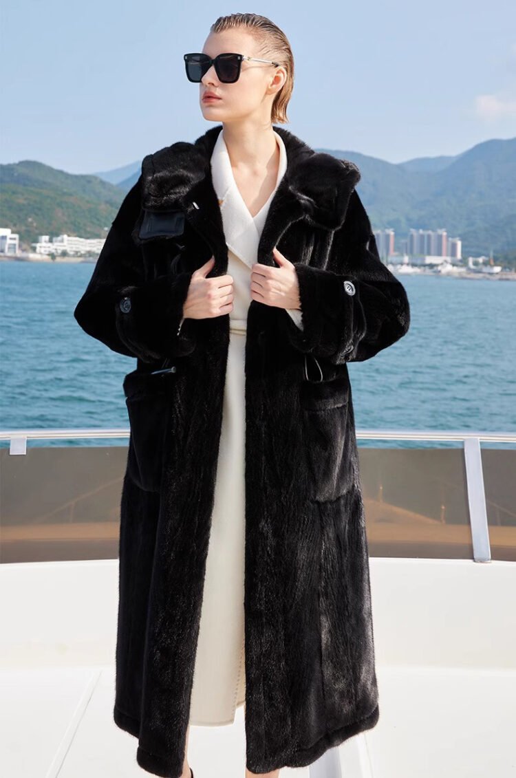 women's full skin imported mink fur coat – vintage winter collection